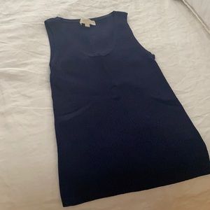 Michael Kors Ribbed Tank Top - Navy